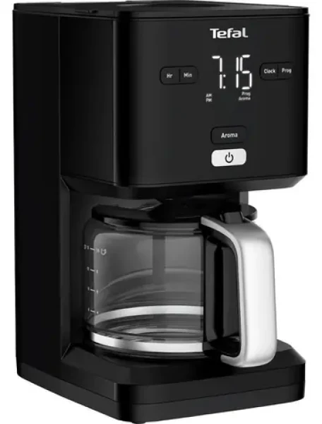 TEFAL CM600810 čierna / Kávovar na prekvapkávanú kávu / 1,25 l / Aróma / Anti-Drip / časovač 24h