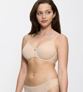 Podprsenka Body Make-Up Essentials Minimizer WP hnedá BROWN – TRIUMPH Satin Cream 80C