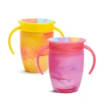 Munchkin Miracle 360° Tie Dye Cup Tropical 207 ml 6m + 2 ks, žltá a ružová (90350P)