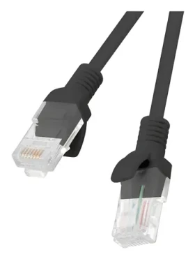 Lanberg PCU6-10CC-0100-BK čierna / Patch kábel / U/UTP / Cat6 / 1 m (PCU6-10CC-0100-BK)