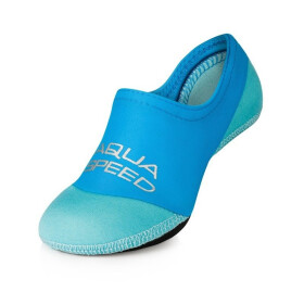 AQUA SPEED Ponožky na plávanie Neo Blue Pattern 02