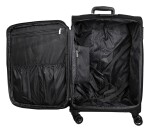 Veľký textilný kufor na kolieskach Skyline Orlando 4w L Black