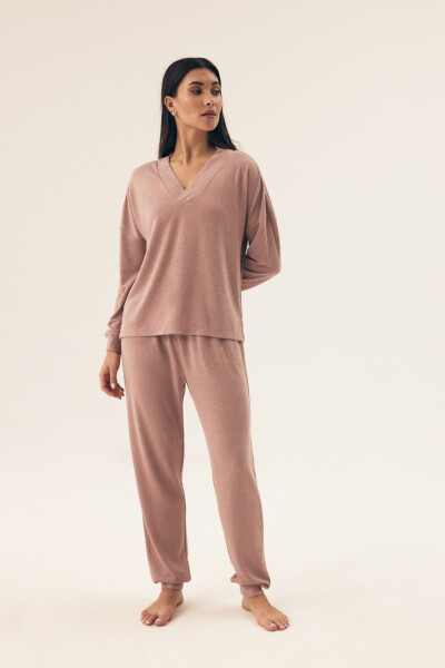 DÁMSKE DOMÁCE OBLEČENIE BOAR 43017 SS25 pudrově růžová L