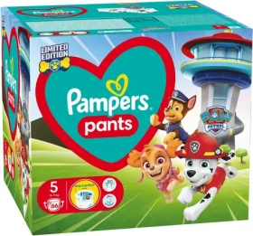 Pampers Pants Paw Patrol 12-17 kg (66ks) / Plienkové nohavičky / Veľkosť 5 (12-17 kg) (8006540863619)