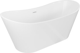 MEXEN/S - Montana vaňa voľne stojaca 180 x 90, biela, sifón a prepad biela 52011809000-20