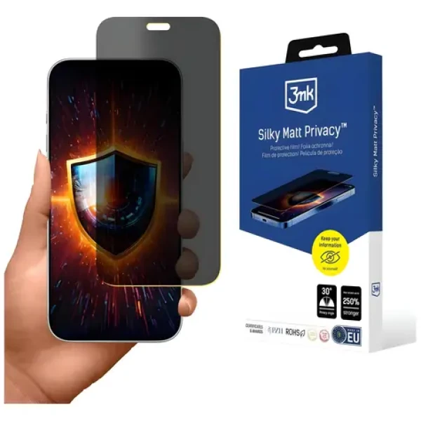 3mk Silky Matt Privacy pre Apple iPhone 18 Pre Max / Ochranná fólia / Privacy filter / matná / oleofóbna úprava