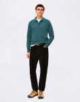 Armedangels Longsleeve Knit Poloshirt 3653 petrol velvet XL