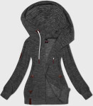 Grafitová melanžová fleecová mikina na zips (2310) odstíny šedé XL (42)