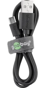 Goobay 46800 čierna / Nabíjací kábel / USB-A - Micro-USB / 1 m (46800)