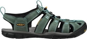 KEEN Clearwater CNX Leather W Dámske sandále mineral blue/yellow 38,5 KEN1201097902S8