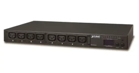 Planet IPM-8220 / IP PDU / 8x zásuviek 230V/10A / LED displej / wattmetre / 19 "/1U rack (IPM-8220-EU)