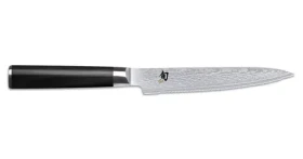 KAI Shun Classic DM-0722 15 cm / Univerzálny nôž / Vrúbkované ostrie / Oceľ VG-MAX / 32 vrstiev damašku (DM-0722)