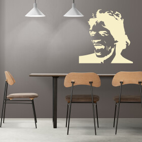 Veselá Stena Samolepka Mick Jagger Farba: béžová, Veľkosť: 60 x 60 cm