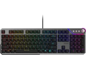 MSI STRIKE 600 SILENT šedá / Herná klávesnica / mechanická / KAILH Midnight Pro Silinet / USB-A / RGB / CZ Layout (S11-04CS227-CLA)