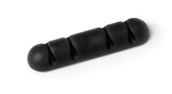 Durable Cavoline Clip 4 grafitová / Samolepiace káblový klip / 2 ks / Pre káble do 5 mm (504037)