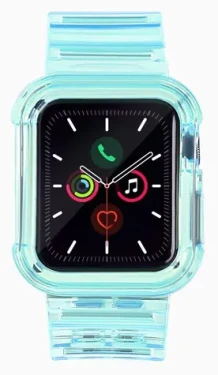 Hurtel Case Strap modrá / Kryt s remienkom / Apple Watch 40 mm / Silikónový