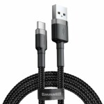 Baseus CATKLF-CG1 kábel USB-A na USB-C 2m čierno-šedá / 2A (CATKLF-CG1)