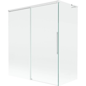 MEXEN/S - Rox L vaňová zástena 2-krídlová posuvná 140 + 70 x 150, transparent, biela 8C9L-140-070-20-00