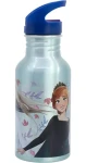 STOR Fľaša na pitie hliníková Ľadové kráľovstvo 545 ml / Fľaša na pitie / slamka / držadlo / bez BPA (81025)