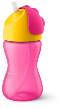 Philips AVENT Hrnček so slamkou SCF798/02 ružová, žltá / 300 ml / 12m+