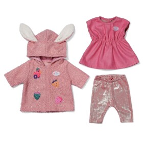 BABY born Súprava s kabátikom a šatičkami 43 cm zajačik