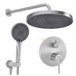 REA - Podomietková sprchová sada Grace Brush Nickel + BOX REA-P4404