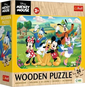 Trefl - Puzzle - Drevené puzzle Mickey a priatelia