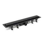 Sprchový žľab SAT 80 cm plast čierny mat ZLAB80BL ZLAB80BL