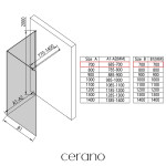 CERANO - Sprchová zástena Walk-in Onyx Corner Round Ľ/P - 8 mm - guľatá vzpera - čierna matná, transparentné sklo - 70x70x200 CER-8050BD7687