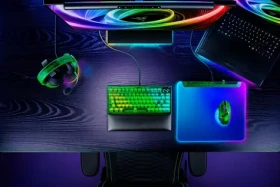 Razer Firefly V2 Pro Phantom Green Edition / Herná podložka pod myš / Chroma RGB / 15 zón / USB 2.0 / USB-C (RZ02-04920300-R3M1)