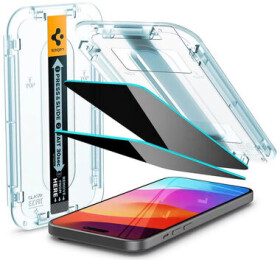 Spigen Glass tR EZ Fit (Privacy) 2 Pack ochranné sklo pre Apple iPhone 15 Pro Max (AGL06874)