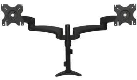 StarTech Stolové rameno pre 2 monitory čierna / Rameno pre 2 monitory / nosnosť 13,6 kg / do 24" / rotácia 360° (ARMDUAL)