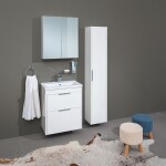 Mereo Vigo, kúpeľňová skrinka s keramickým umývadlom 81 cm, biela CN312