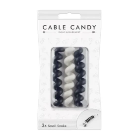 Cable Candy Small Snake Káblový organizér 3 ks čierna a biela (CC011)