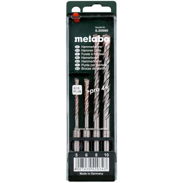 Metabo 630580000 vrták do betónu 4-dielna 5 mm, 6 mm, 8 mm, 10 mm 4 ks; 630580000