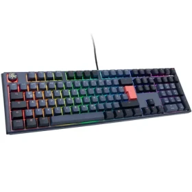 Ducky One 3 Cherry MX-Ergo-Clear modrá / herná klávesnica / podsvietená / mechanická / drôtová USB-C / DE (DKON2108ST-EDEPDCOVVVC1)
