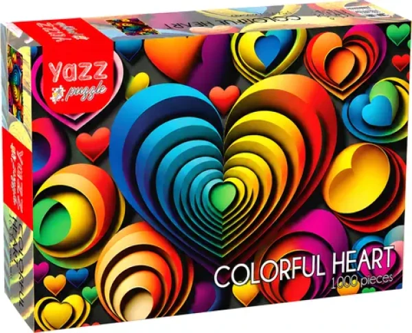 YAZZ Puzzle Farebné srdcia