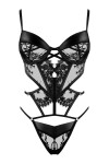 Erotické body Leonela teddy BEAUTY NIGHT FASHION černá