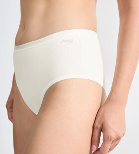 Dámske bavlnené midi nohavičky GO Daily 3P - WHITE - biele 00GZ - SLOGGI WHITE XXL