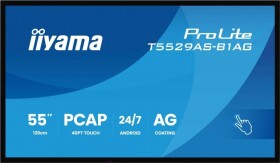 Iiyama Monitor 55 cali T5529AS-B1AG VA,4K,HDMIx2,USB-C,RJ45,2x10W,WiFi, Android 14, Signal FailOver, Whiteboard, iiSignage2 (CMS), IIYAMA