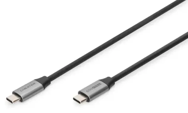 Digitus USB-C - USB-C / Kábel prepojovací / PD 60W / USB 3.0 Gen1 / 4K / 1 m (DB-300220-010-S)