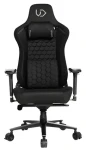 Ultradesk Herné kreslo Throne čierna / textil / 4D podrôčky / 140 kg / sklon 90-170° (UDESK-TH-BK)