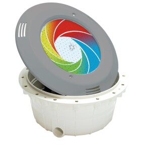 Vagnerpool Podvodný svetlomet VA LED RGB-DMX; farebné, PF, 12 V; 33 W, svetlo šedá farba, pre betónové bazény