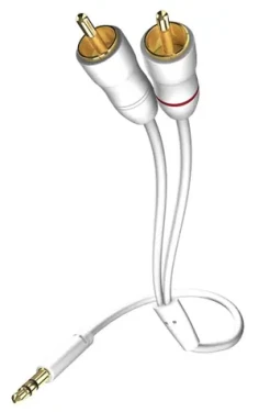 In-akustik Star Audio kábel biela 0.75 m / 3.5mm jack - 2x Cinch (31000075)