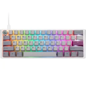 Ducky One 3 Mini Cherry MX-Speed-Silver šedá / herná klávesnica / podsvietená / mechanická / drôtová USB-C / US (DKON2161ST-PUSPDMIWHHC2)
