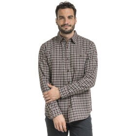 Bushman Pánska kockovaná košeľa Luigi, burgundy M