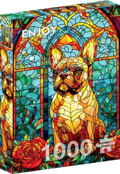ENJOY Puzzle Vitráž s francúzskym buldogom