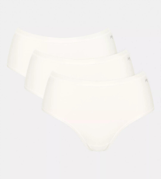 Dámske bavlnené midi nohavičky GO Daily 3P - WHITE - biele 00GZ - SLOGGI WHITE M