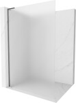 MEXEN/S - Kioto L Sprchová zástena WALK-IN 70 x 200, dekor, grafit metal 800-070-103-95-30