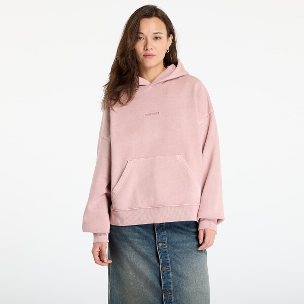 Mikina Carhartt WIP W' Hooded Benton Sweat Glassy Pink Garment Dyed M